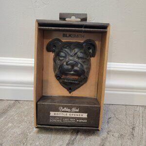 Bulldog Cast Iron Beer Bottle Opener K9 Pup Dog Man Cave Patina Soda Collector